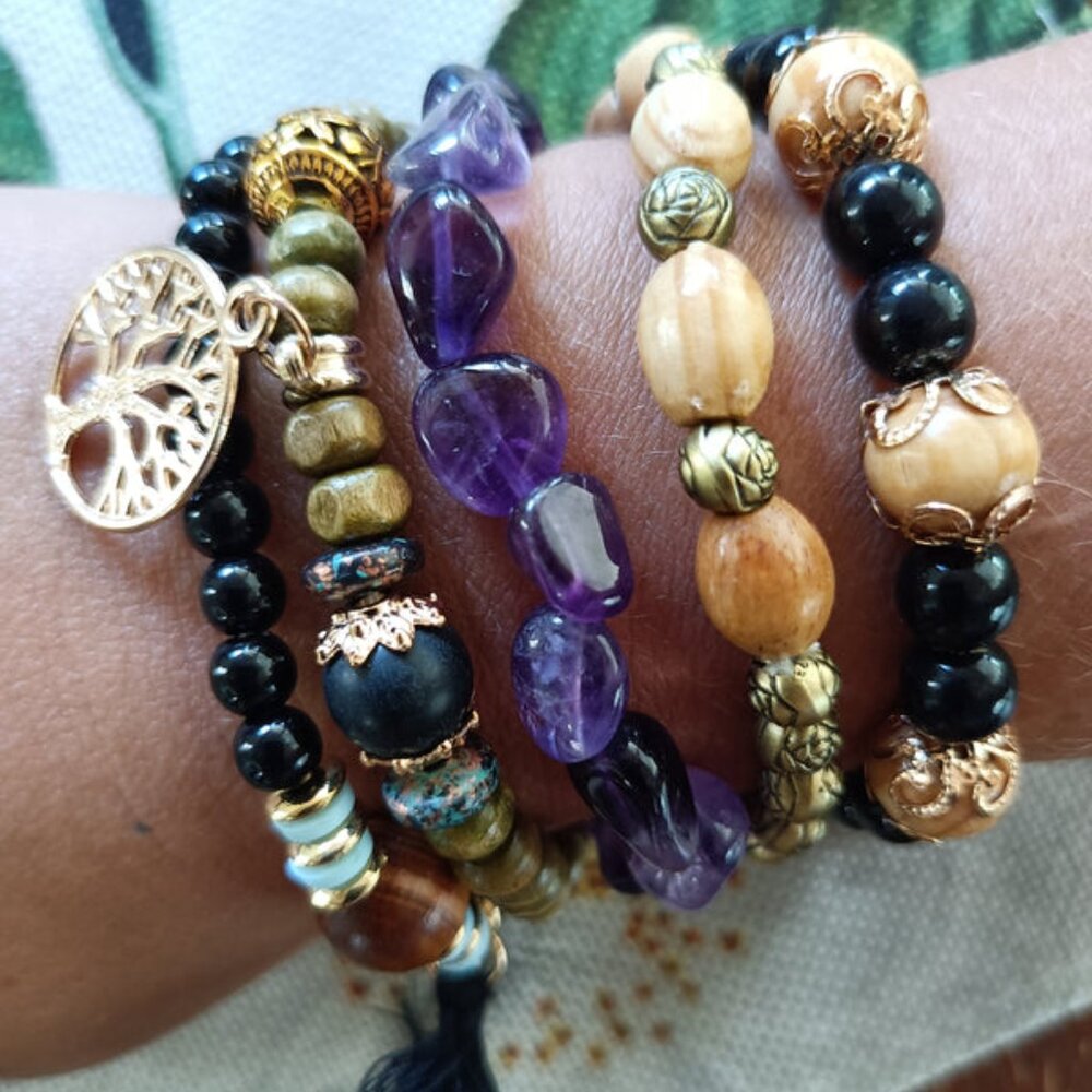 Medieval themed Crystal Bracelet Set